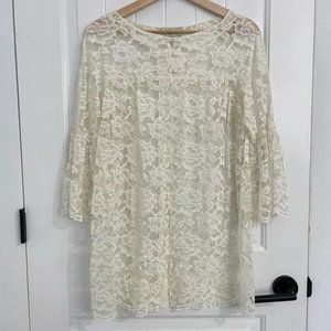 Vintage Rose Marie Reid Lace Flyaway Tunic